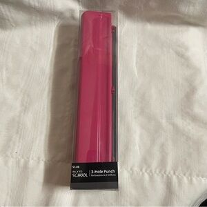 Magenta Fire Colored 3 Hole Punch